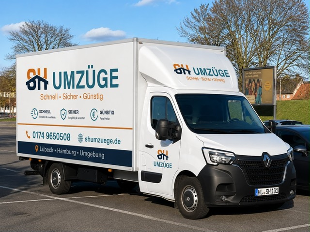 Moderner Umzugstransporter von SH Umzüge